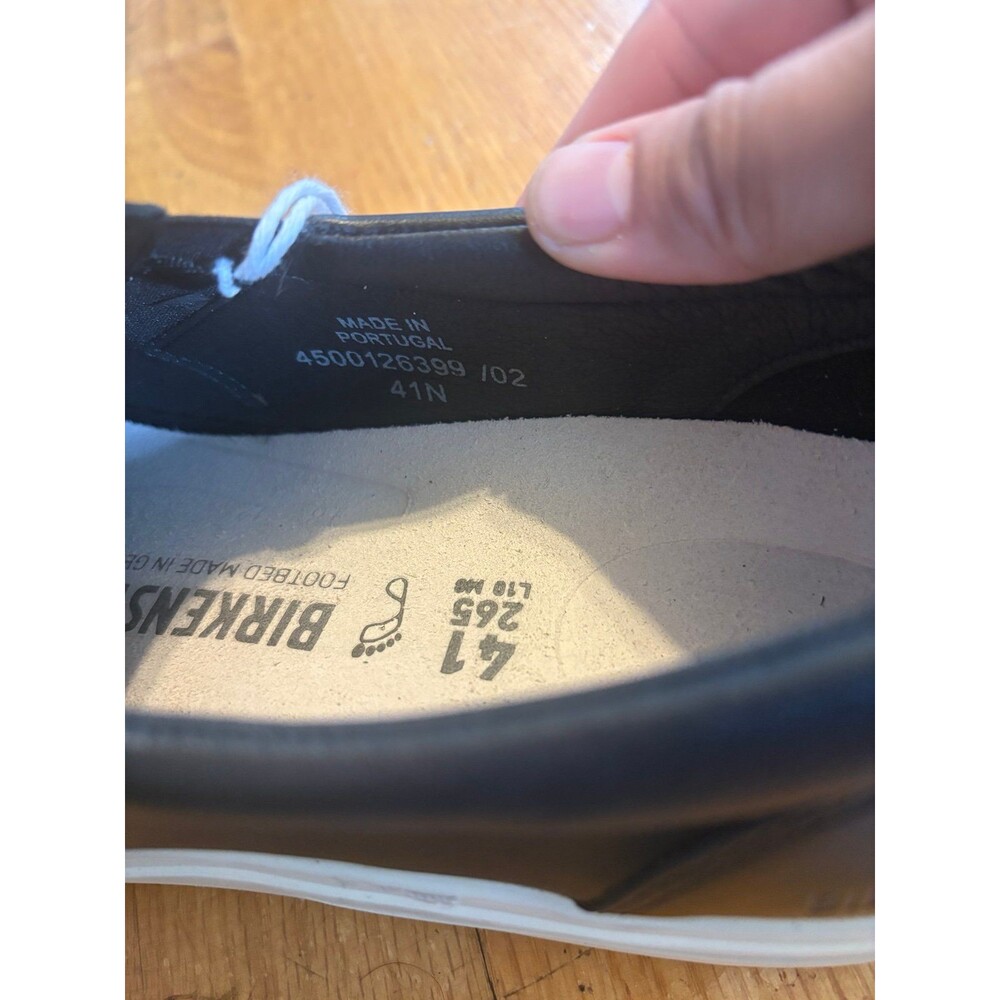 Birkenstock Oswego Slip On Sneakers in Black Leather NWOT size 41 L10 M8 - Picture 5 of 7
